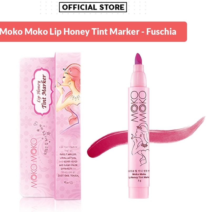 ✧ BUHOTEI Moko Moko Lip Honey Tint Marker Lip Matta Lip Kosmetik Lipstik Liptint Lipstick Fuschia | 