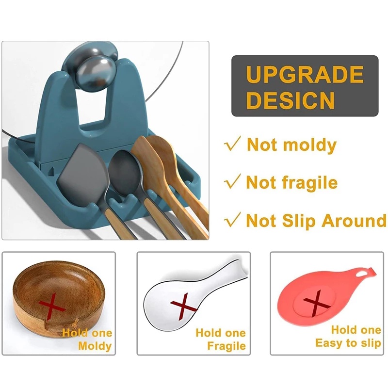 Rak Penyimpanan Sendok Garpu Spatula Multifungsi Bahan Plastik Model Lipat Untuk Dapur