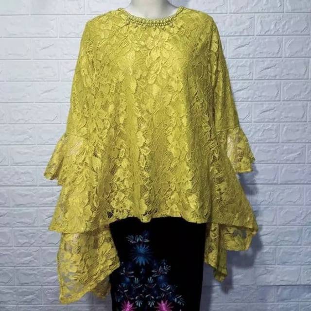ATASAN SAJA / BAJU KONDANGAN BROKAT JUMBO BIG SIZE LD 118 CM