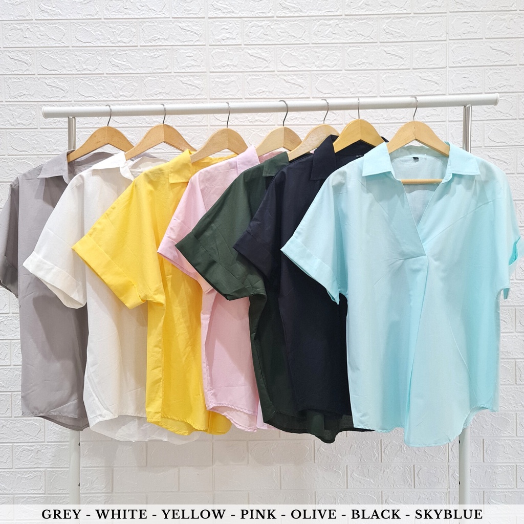 4270 fridayay oversize blouse shirt kemeja kerja