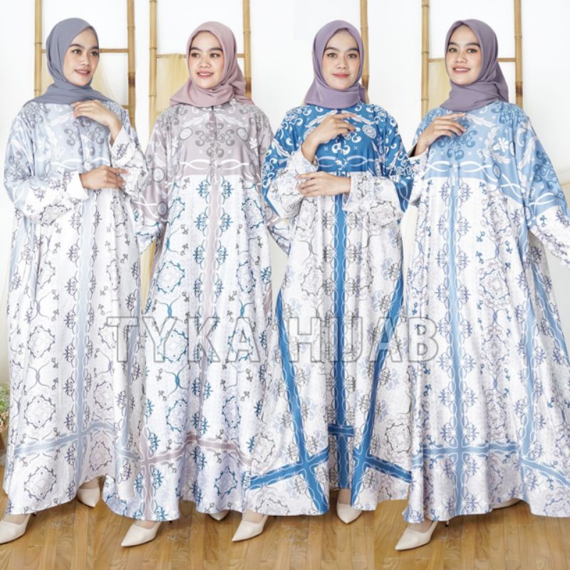 Dress Jumbo LD 134 XXXL Milla Maxi Ori Binti Gamis Wanita Terbaru Murah Syari Maxy Super Extra Big S