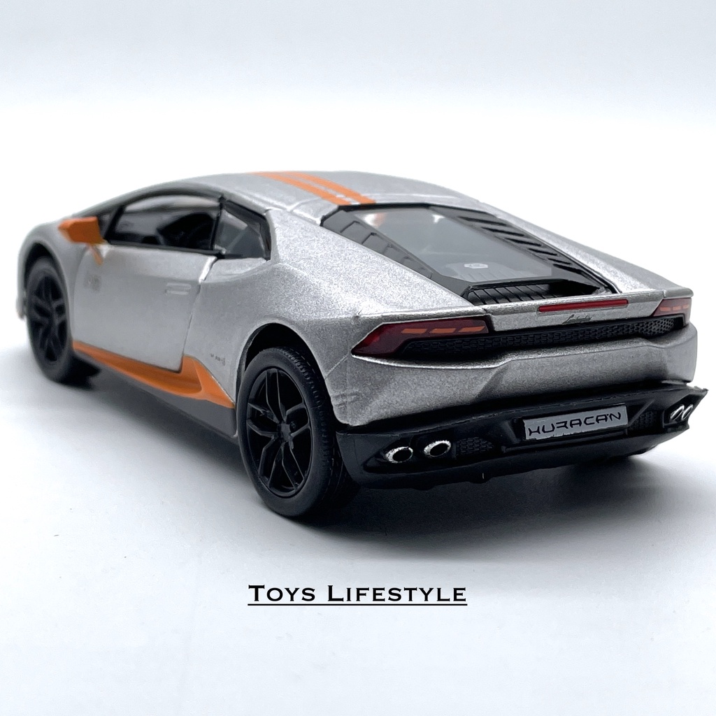 Kinsmart Diecast - Lamborghini Huracan Avio Matte Skala 1:36 (Silver)