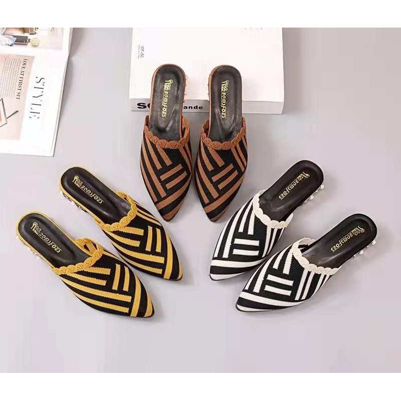 Free Box Sepatu Sandal Wanita  NS976 Sandal Import Fashion Sepatu Import