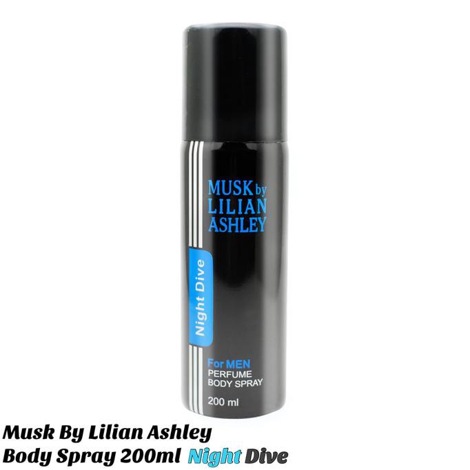 Musk By Lilian Ashley Body Spray NIGHT DIVE 200ml - Deodorant Pria