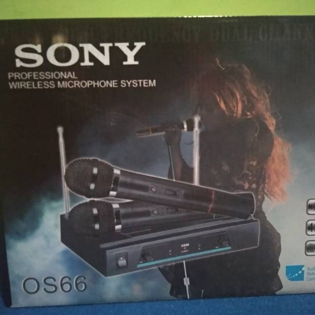 Mic tanpa kabel mic wireless  mic karaoke sony os66