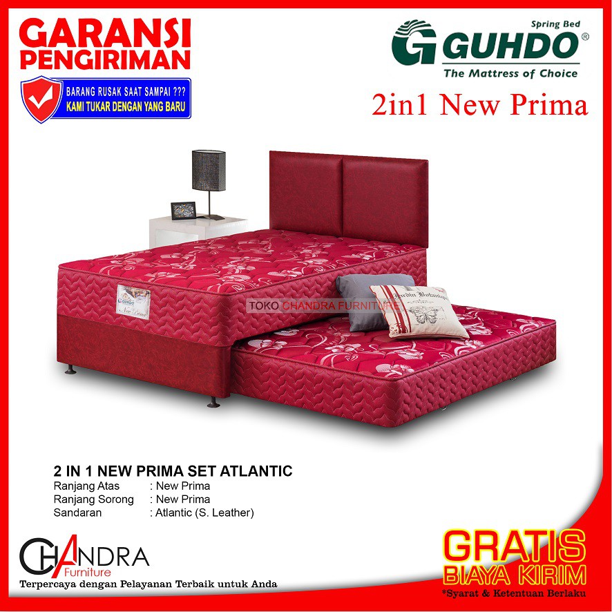 Springbed Guhdo 2in1 New Prima Atlantic / Prospine - Bed Set