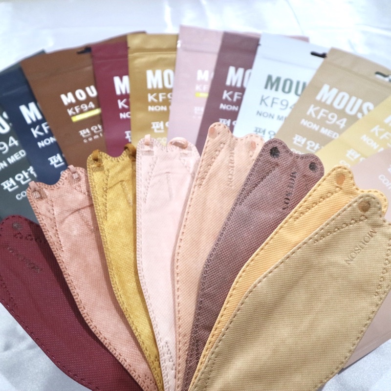 MASKER KF94 MOUSON EMBOS / MASKER WARNA SOFT NUDE