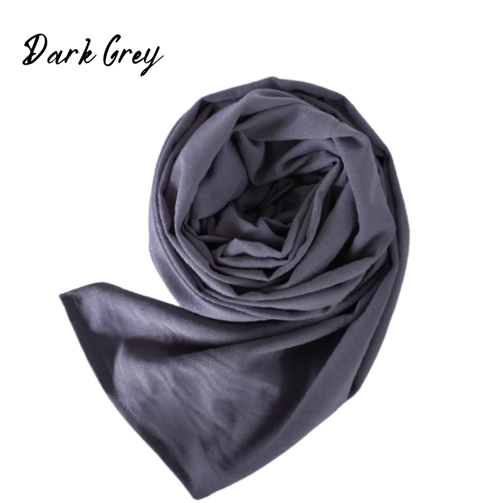 Termurah Pashmina Diamond Sabyan Hijab / Pashmina Diamond 150x75Cm Finishing Neci-DARK GREY