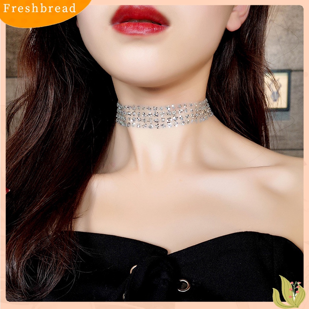 Fresh| Kalung Choker Wanita Bahan Sequin Berkilau Untuk Pestaclubhadiah