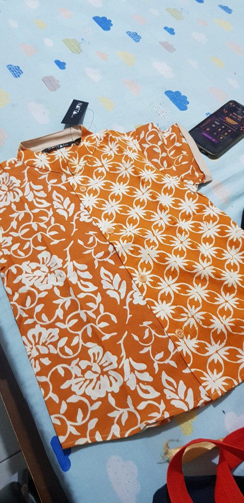 Kemeja Koko Batik Anak Garutan Sewarna Motif Kombinasi By Natta_line