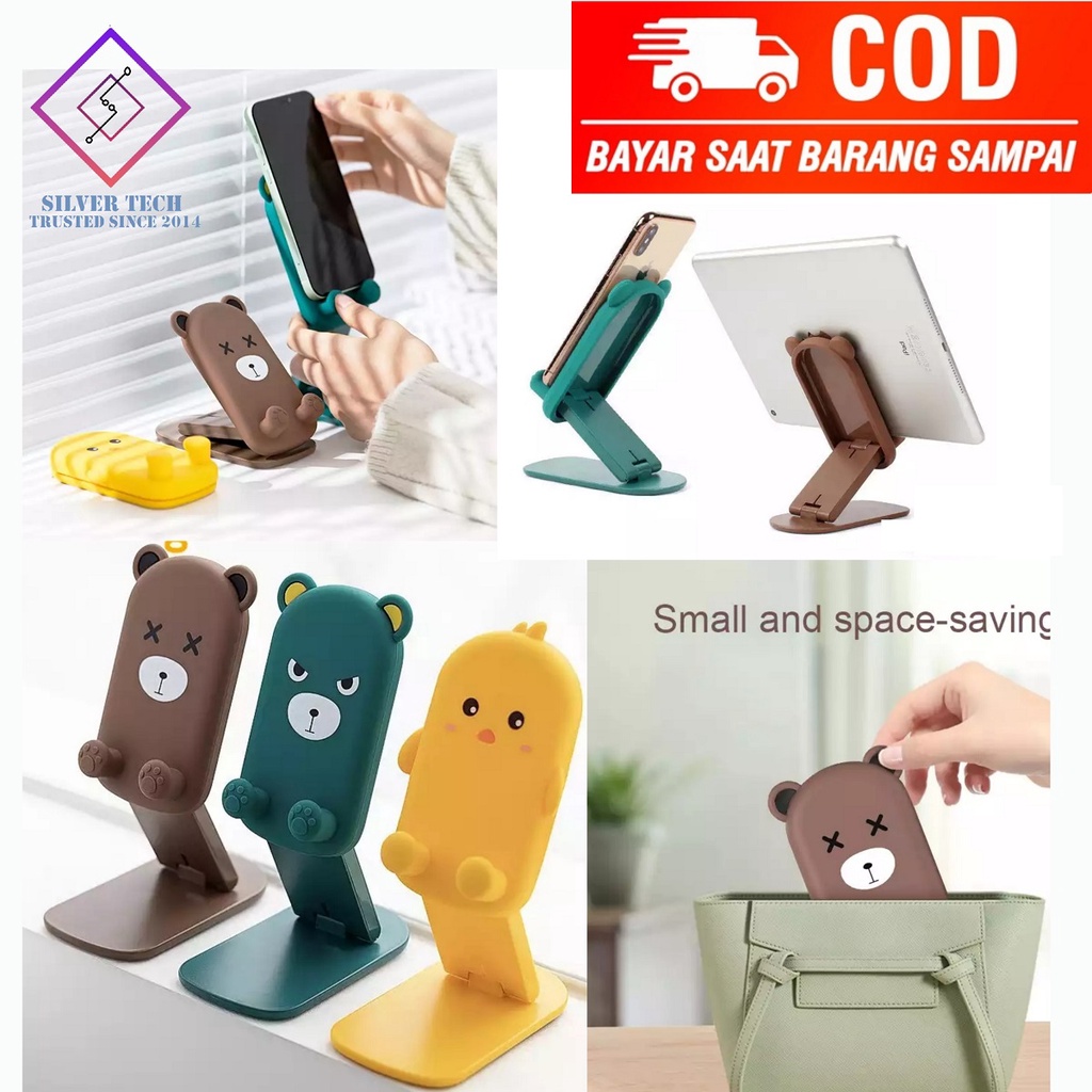 Silvertech Holder Meja Boneka Aneka Warna Holder Handphone Holder smartphone Holder Tablet Holder ipad