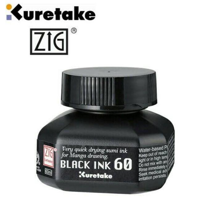 

Tinta Kuretake Ink - Black Ink. Tinta Hitam.
