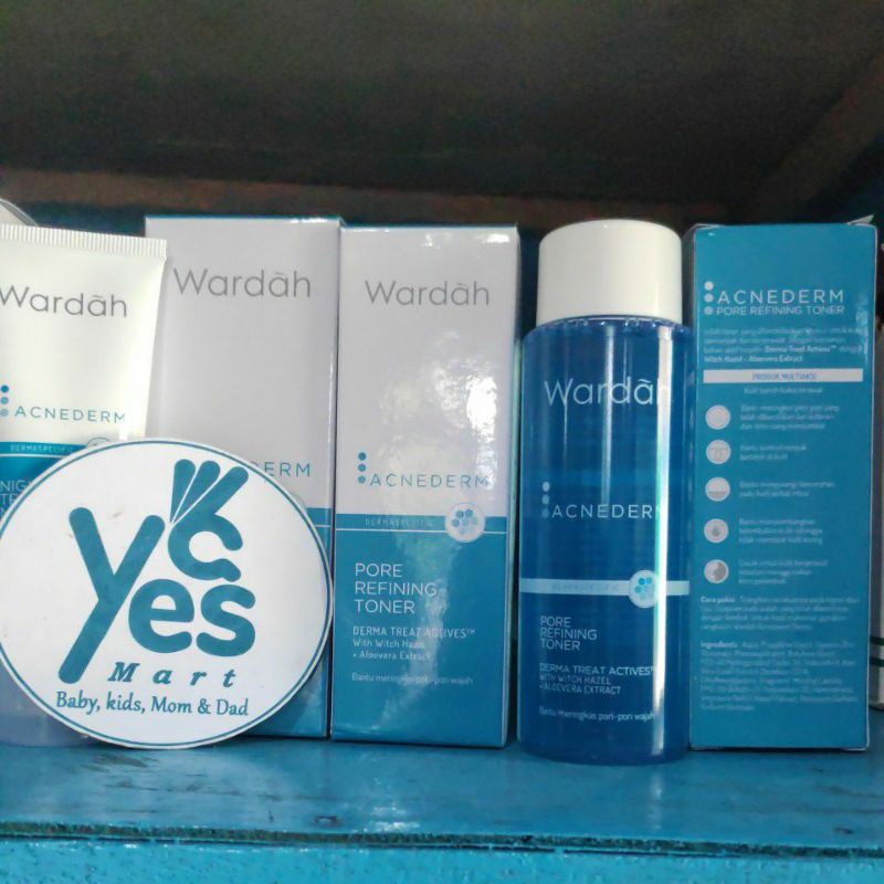 Wardah Jerawat Toner 100ml Acnederm Pore Refining series Ringkas Pori Kontrol Kulit Berjerawat