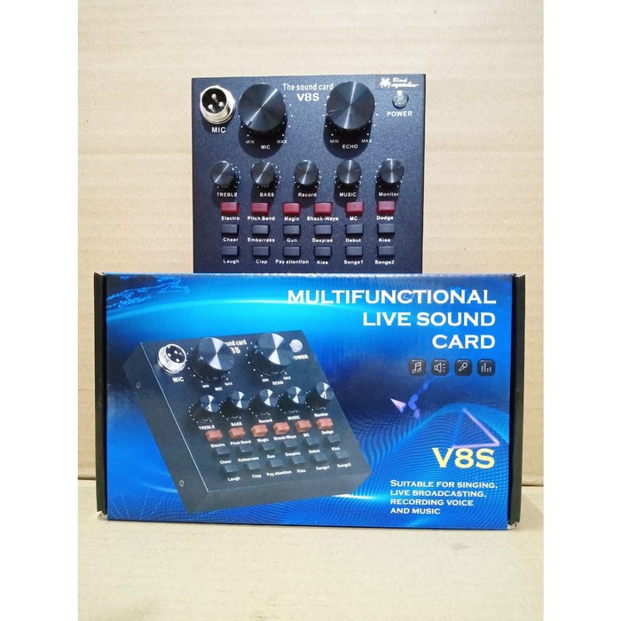 BLACK SPIDER MIXER V8S MULTIFUNCTIONAL LIVE SOUND CARD