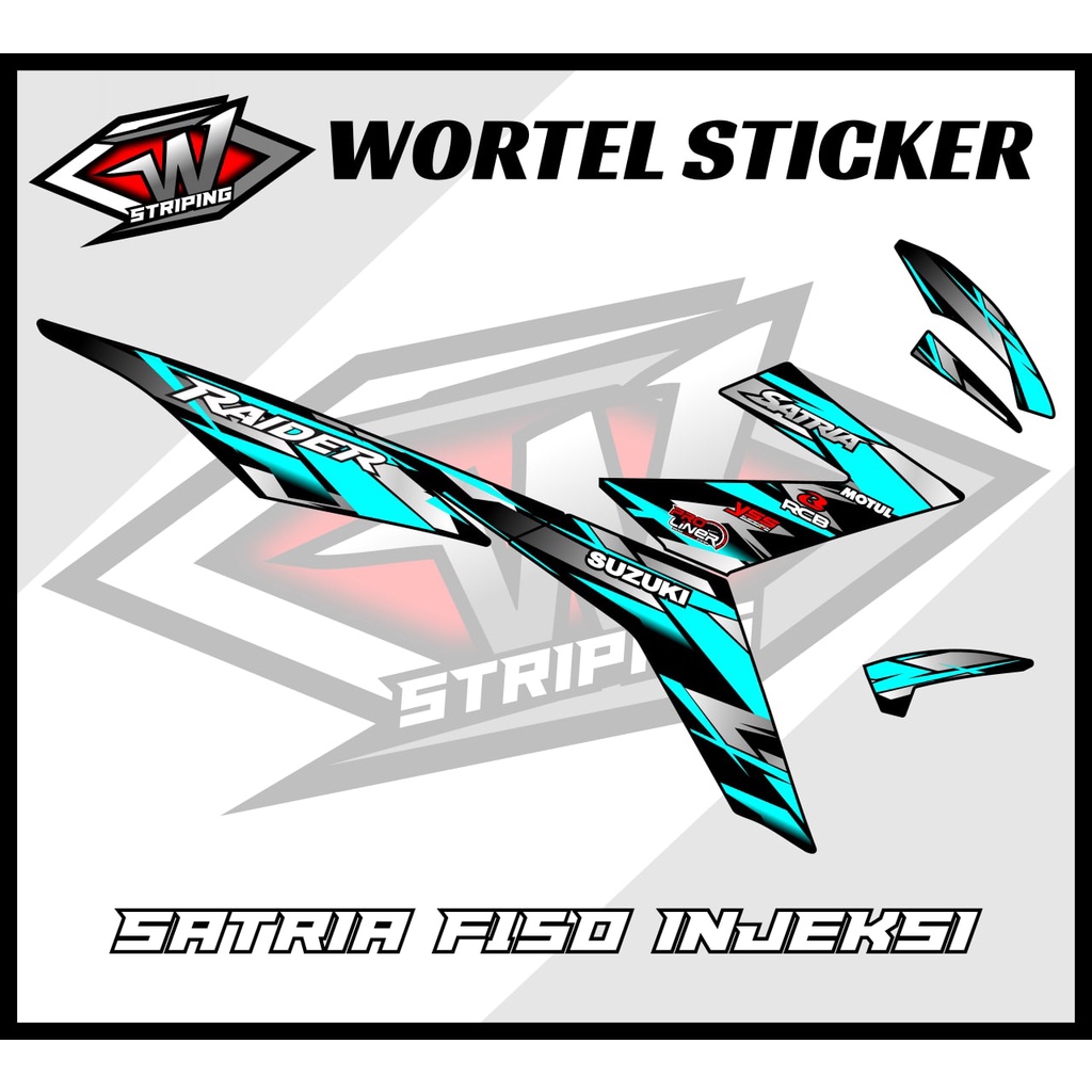 Striping Hologram Satria FU Injeksi-Stiker Decal Satria Fu 150 Injeksi Racing Abstrak