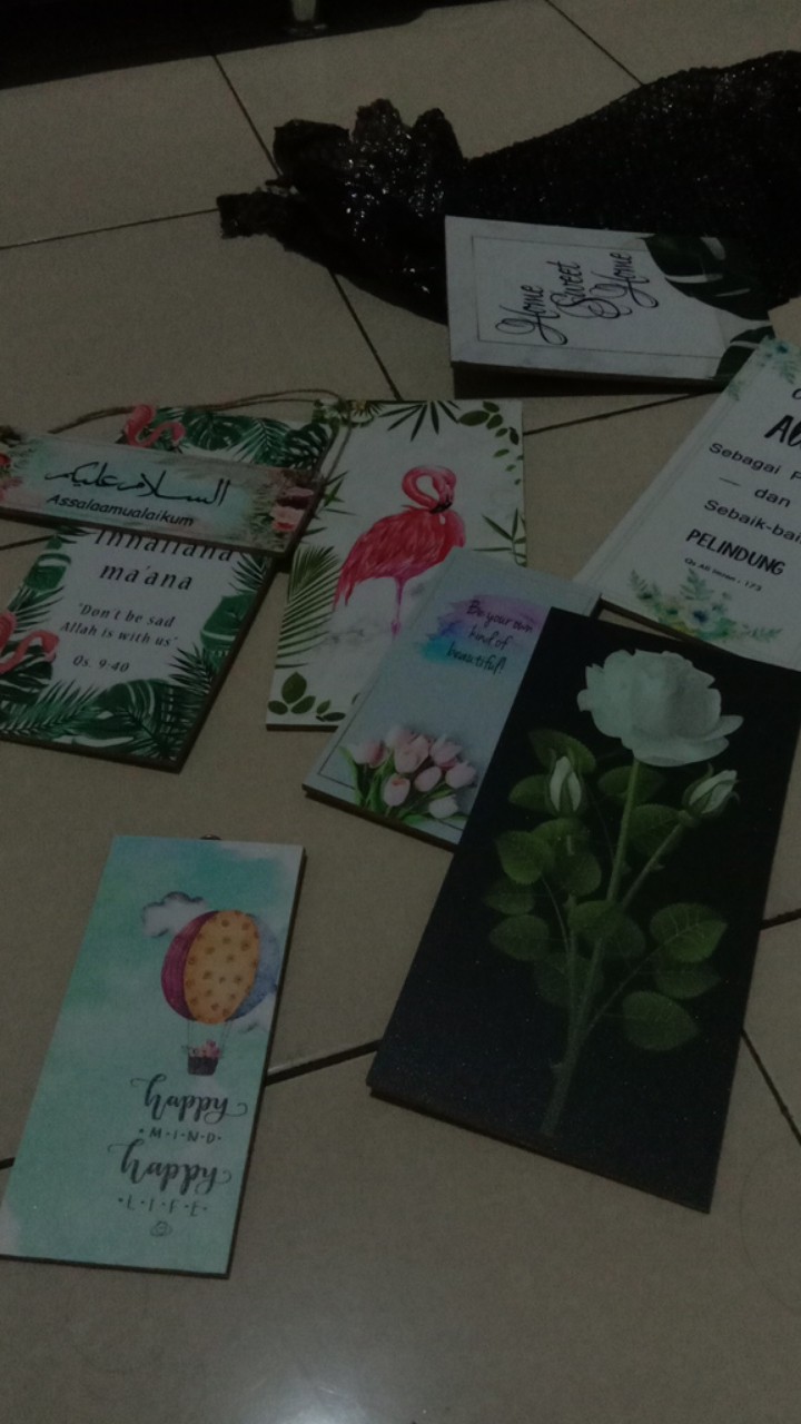 Hiasandinding/bunga/walldekor/dekorasi/hiasangantung/shabbychic/poster/gambar Quotes/islam/motivasi