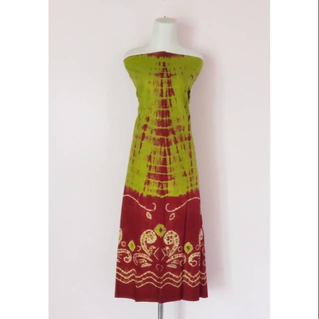 Kain Sasirangan ijo merah bata