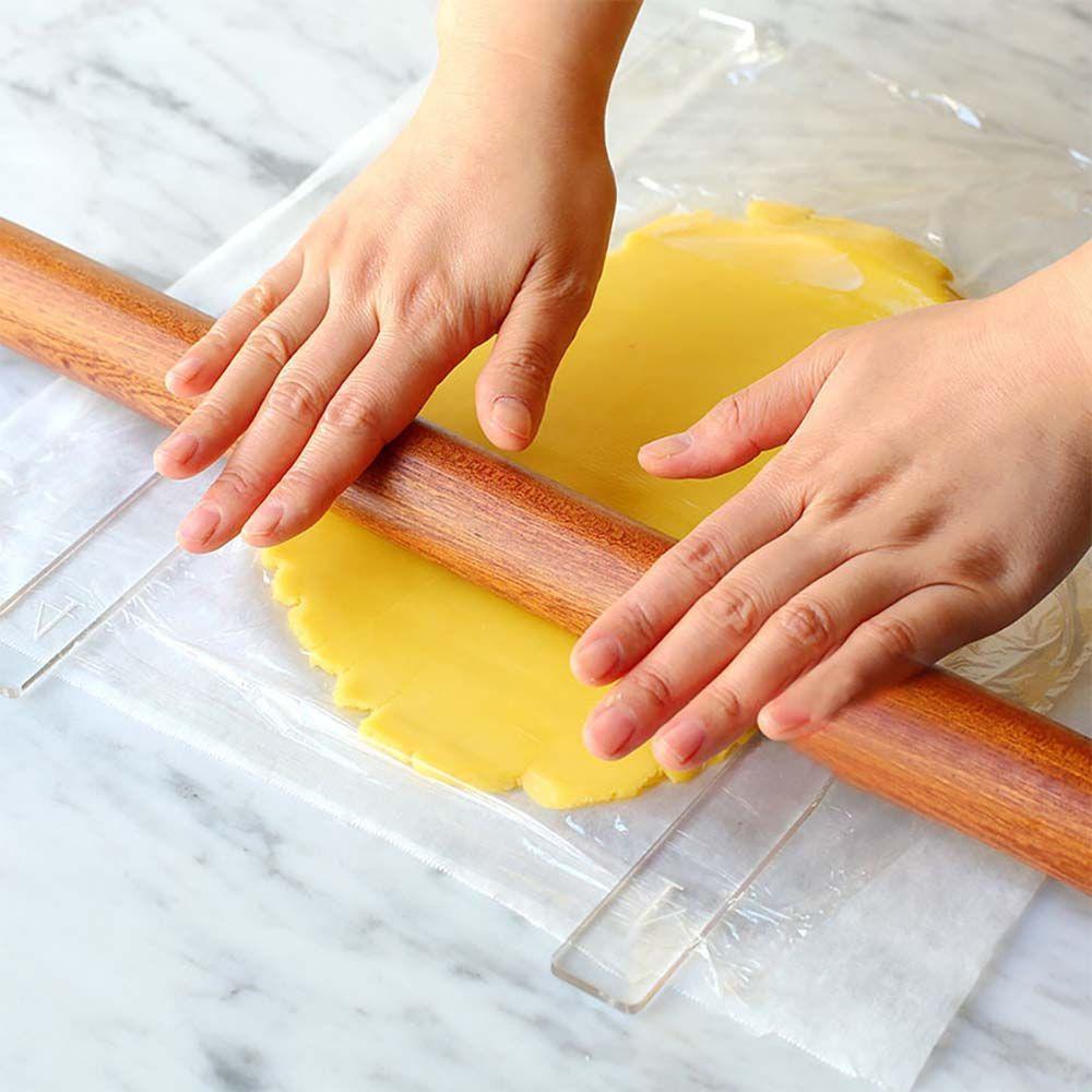 [Elegan] Biscuit Smoother Fondant Akrilik Penggaris Keseimbangan Biskuit Kue Rolling Alat Icing Baking Aksesoris