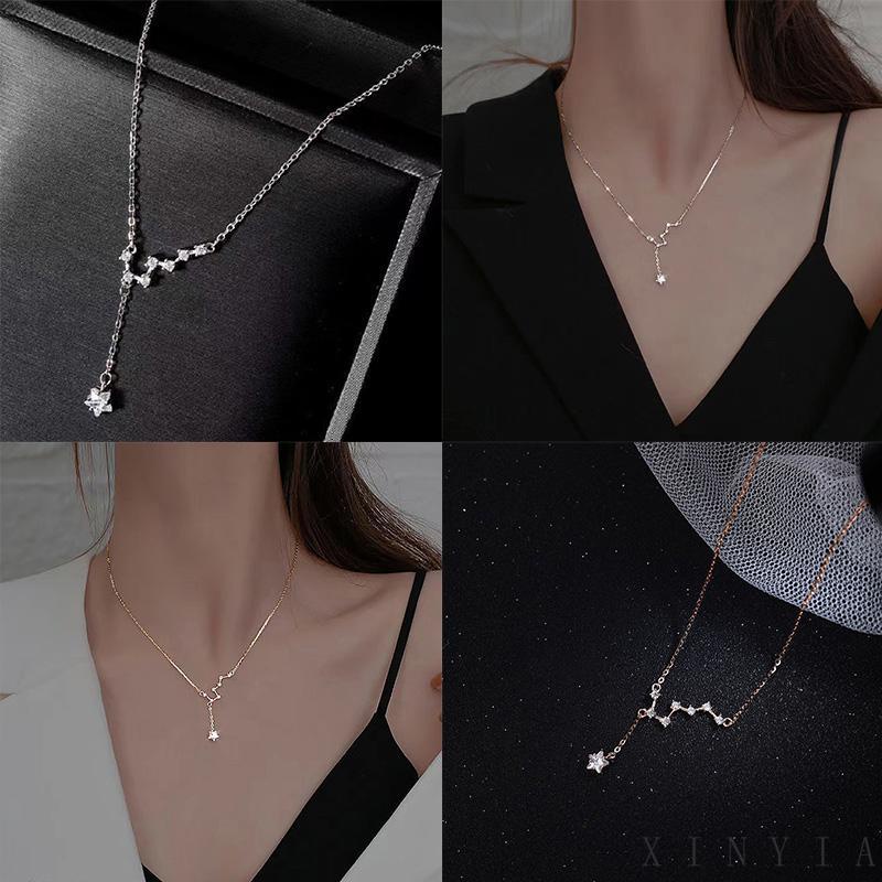 Xia.id Kalung Rantai Wanita Desain Rumbai Simple Mewah