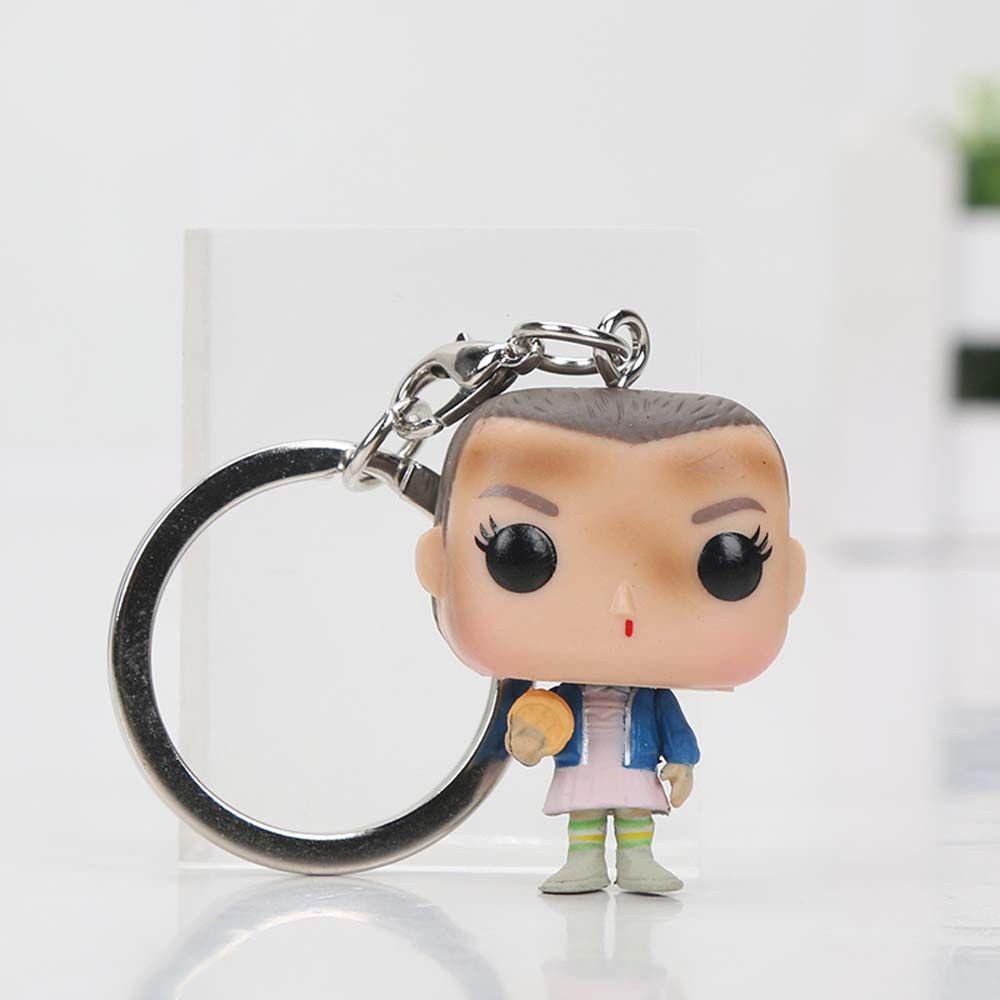 Lanfy Stranger Things Anime 5cm FUNKO POP Anime Mainan Liontin Action Figure Gantungan Kunci