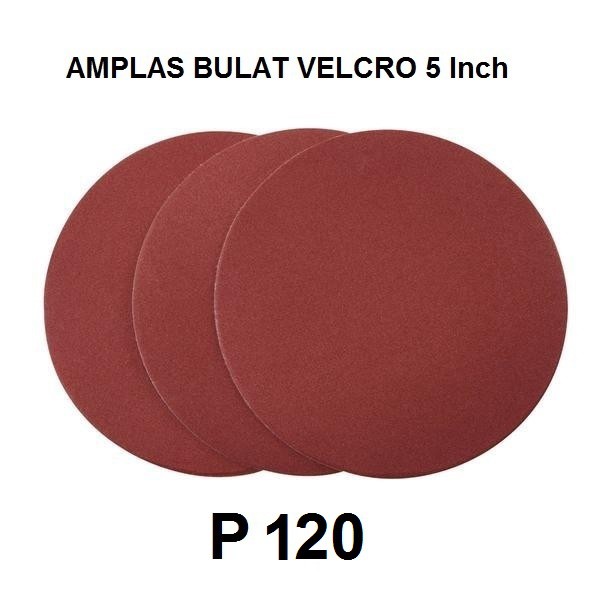 Amplas Bulat Velcro 5 Inch - Sanding Disc 125 mm Grit P120