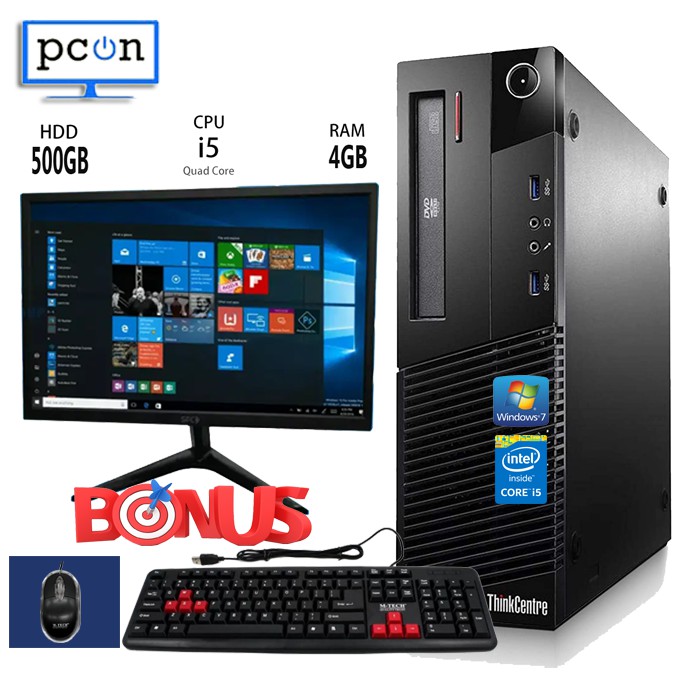 PC KOMPUTER PC BUILT UP LENOVO THINKCENTRE M81 I5 2400 dan LED SPC 19&quot;