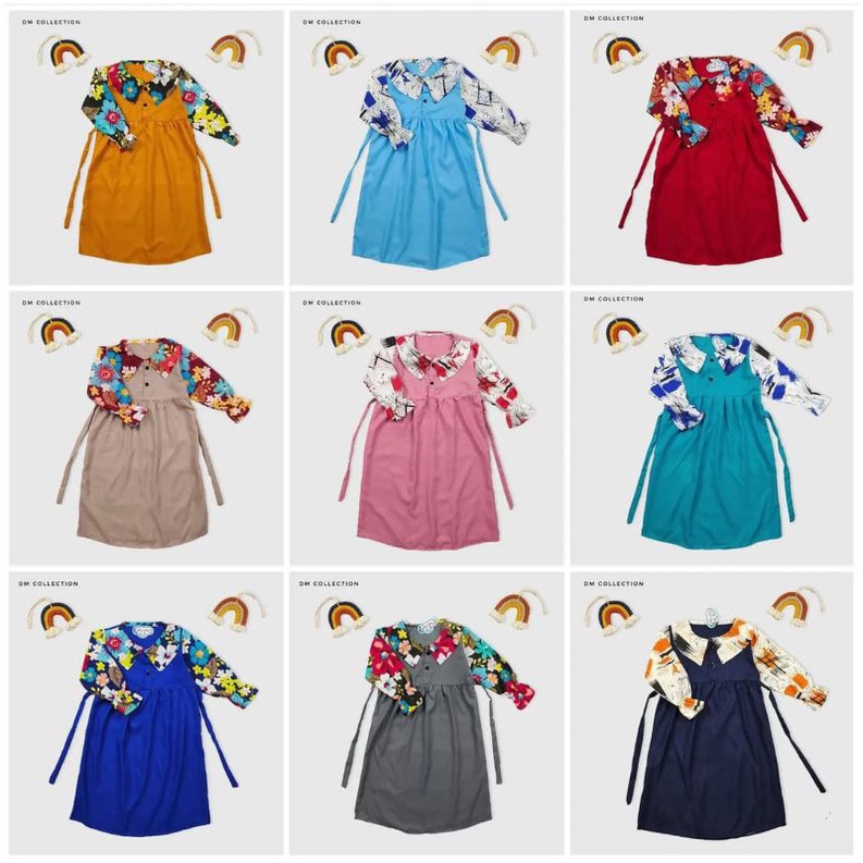 Gamis Anak Midi Micro 1-6 tahun - Gamis Anak Perempuan, Gamis Anak Lucu, Gamis Anak Cewek, Baju Anak Perempuan, Baju Anak Cewek, Baju Anak Lucu, Dress Anak Lucu