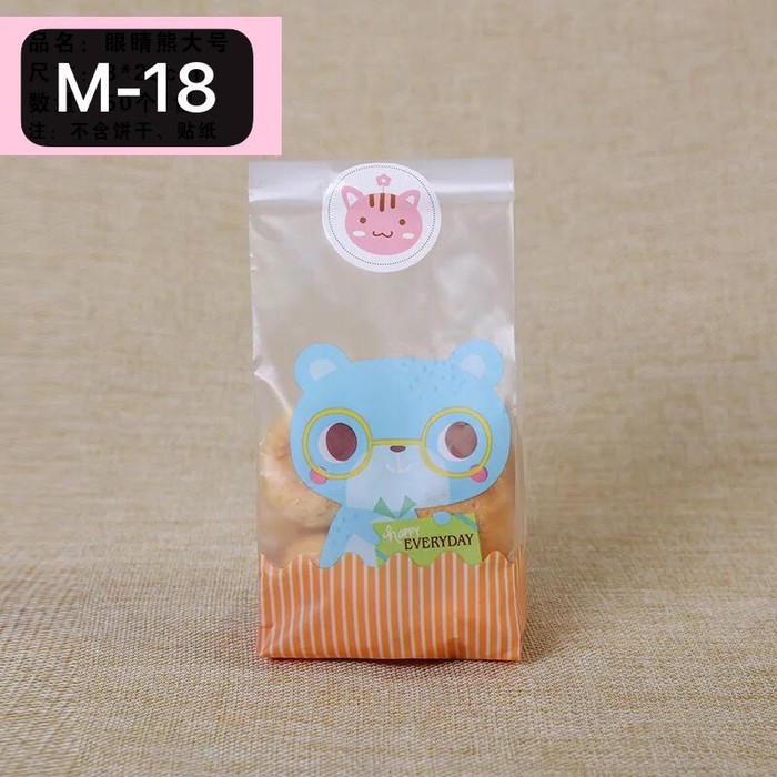 

STANDING POUCH COOKIES BAG bungkus kue kado cake permen 8X 23CM - M 18 BESAR( NO STICKER )