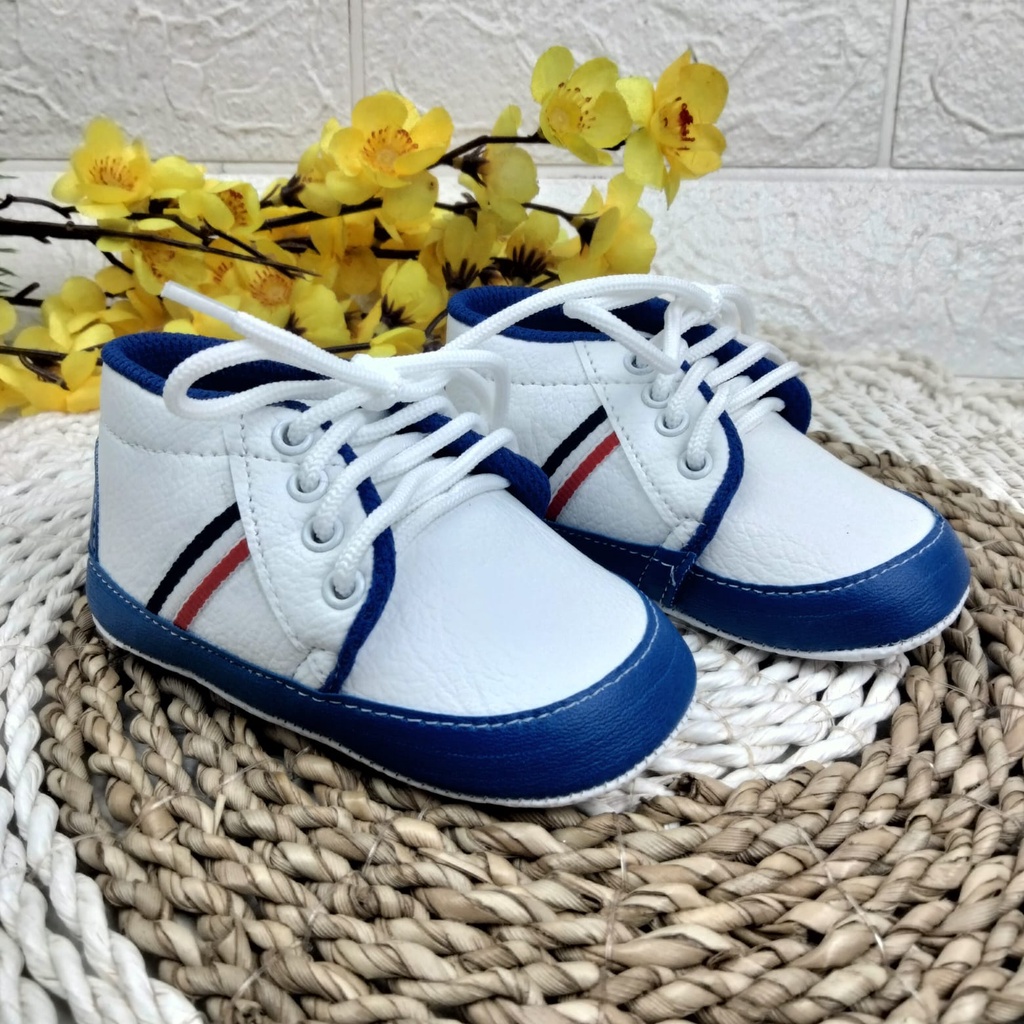 sasastory-SEPATU BABY BAYI PREWALKER ANAK TALI UNISEX 0-12 BULAN GP15