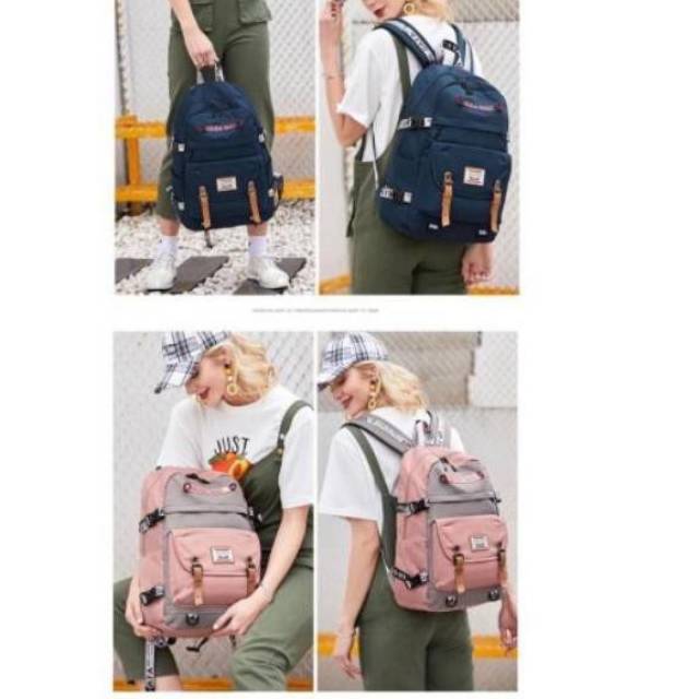 Qisswa_Tas Ransel Remaja Wanita Dan Pria Ransel Stylish School Korean Stylise Tas Backpack Schoolgirll Fashion Korea Terbaru Version Harajuku Ulzzangg High School Diobrale - Tas Ransel Wanita Motif Kartun Kekinian Terbaru Tas Ransel Sekolah Remaja Murah