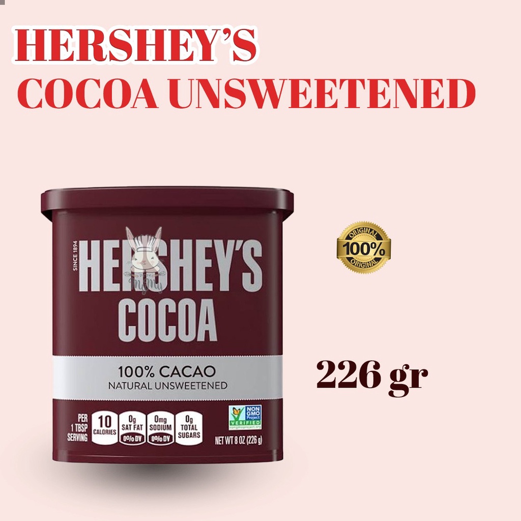 

Hersheys Cocoa Pure Cacao Natural Unsweetened Non GMO 8oz 226g