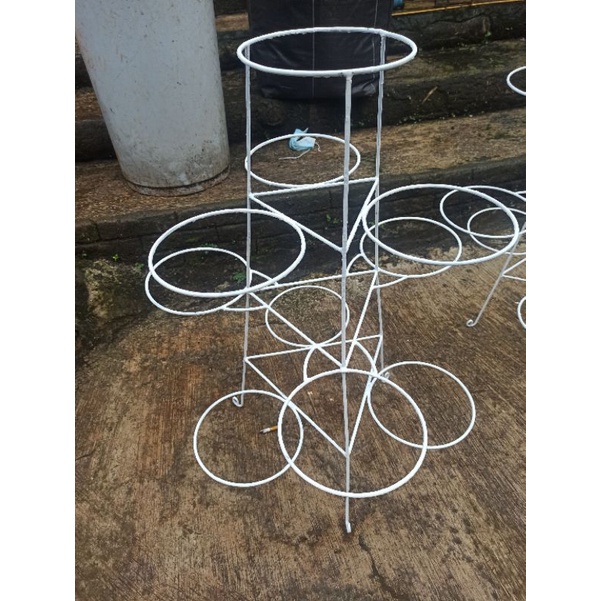 10 SUSUN MENARA TINGGI 80CM D20CM STANDING POT BESI /DUDUKAN POT