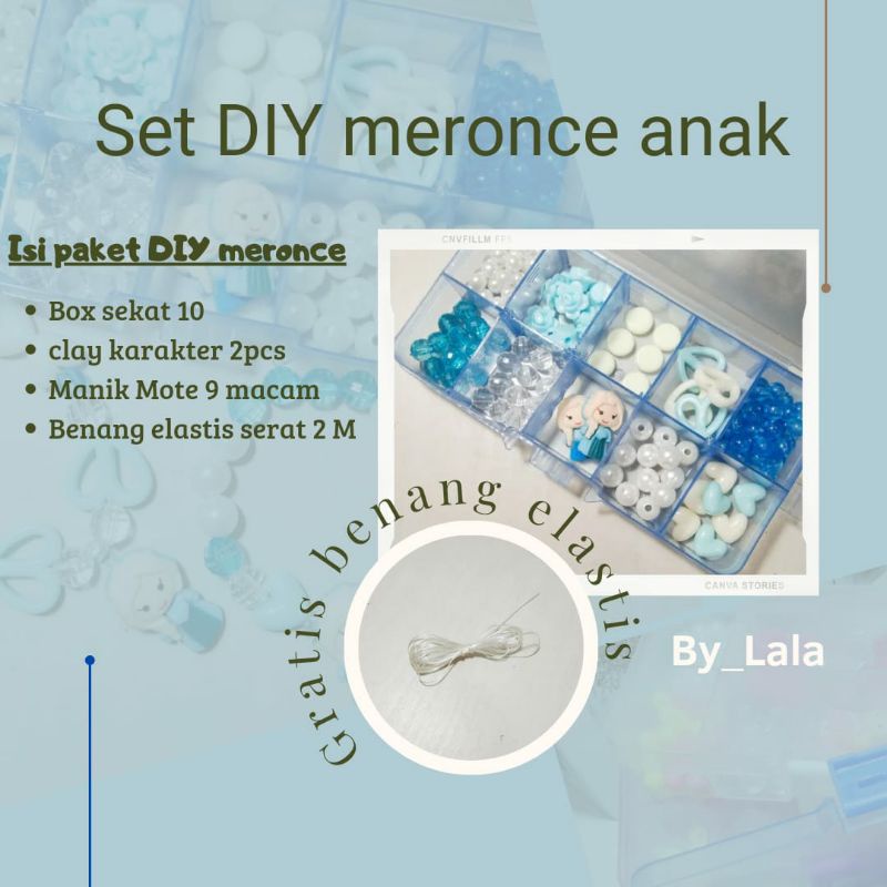 DIY Meronce klaung gelang anak / mote manik mainan edukasi kerajinan anak