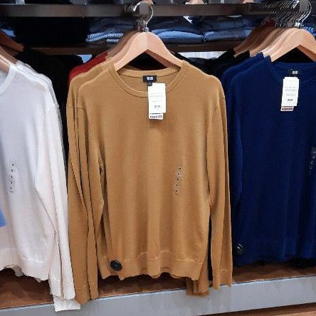 JASTIP SALE UNIQLO KAOS RAJUT PRIA LENGAN PANJANG