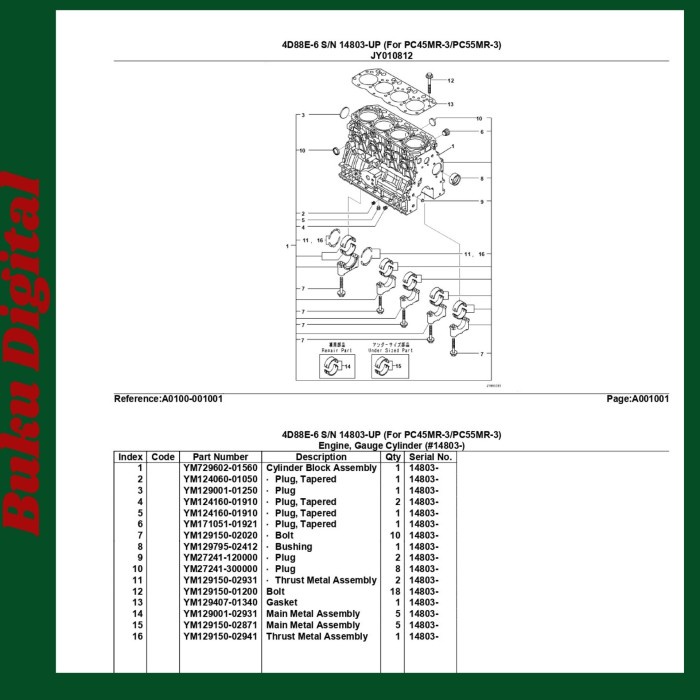 Parts Book pc45mr-3 excavator komatsu