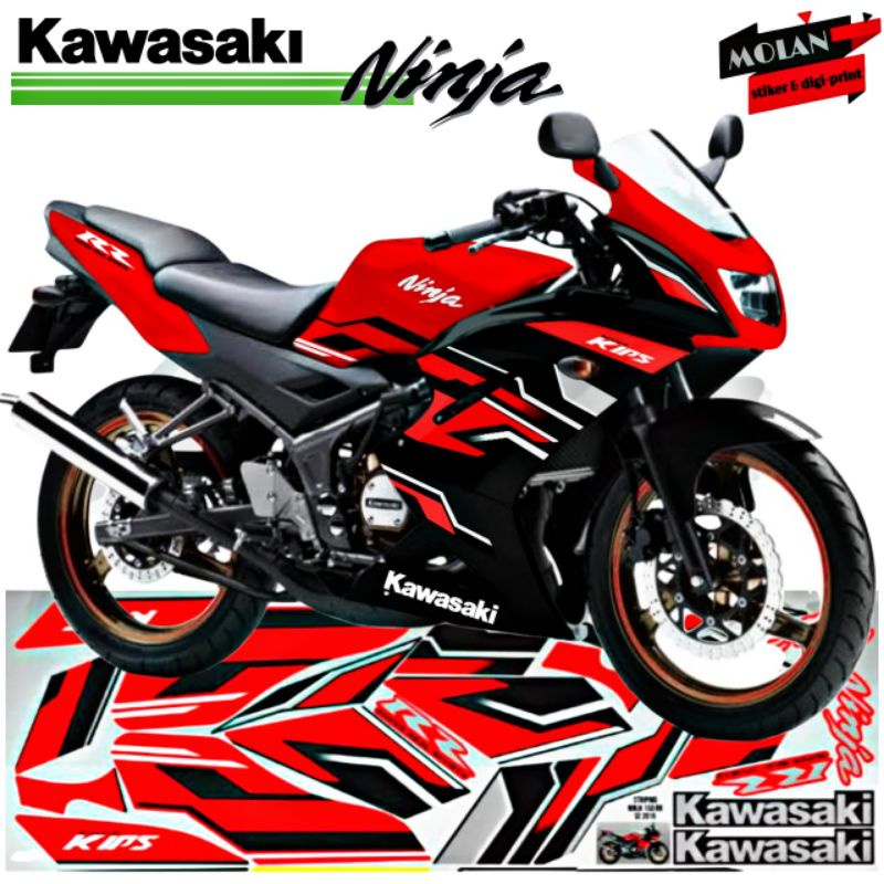 Sticker Striping Ori NINJA RR 150 2015 MERAH - NINJA RR 150 SE 2015 HITAM PUTIH - NINJA RR SE 2013 P