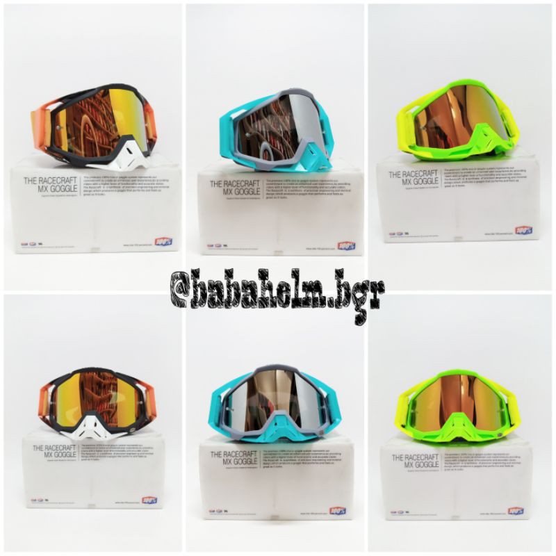 Kaca Mata Helm Cross 100% Google Cross 100%