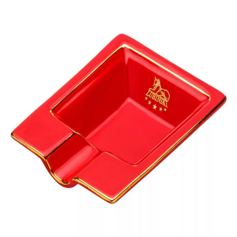 Lubinski Ashtray /Asbak bentuk persegi keramik antik mewah portable (P110)