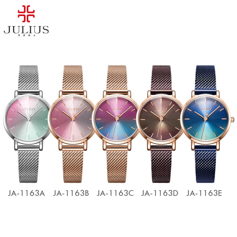 Julius JA-1163 / JA1163 Jam Tangan Wanita Korea Original Stainless steel Desain Simple dan Stylish