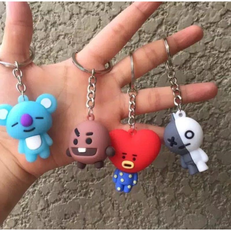 JG - Gantungan kunci BTS BT21 KPOP 3D BANGTAN BOYS LUCU / MURAH