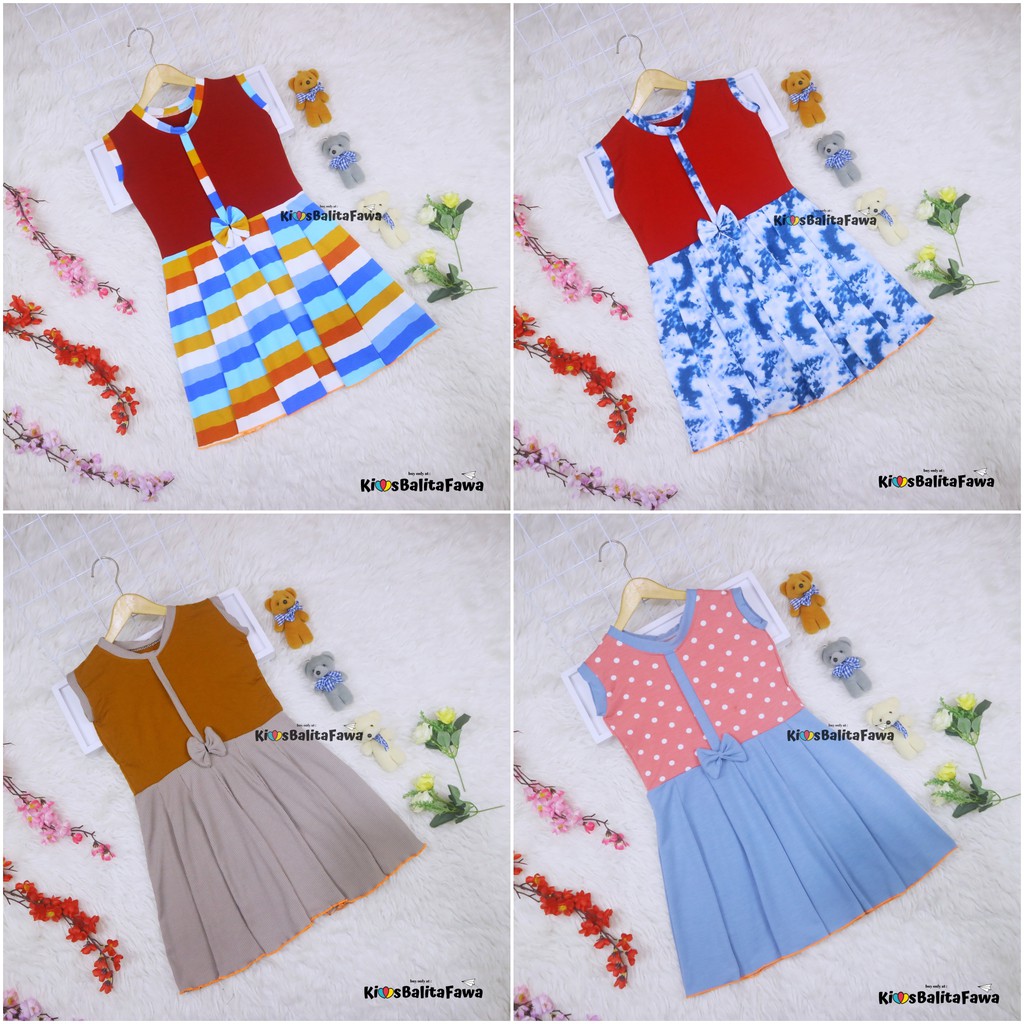 Dress Sinta uk 5-6 Tahun / Dres Anak Perempuan Motif Adem Baju Yukensi Import Lucu Murah