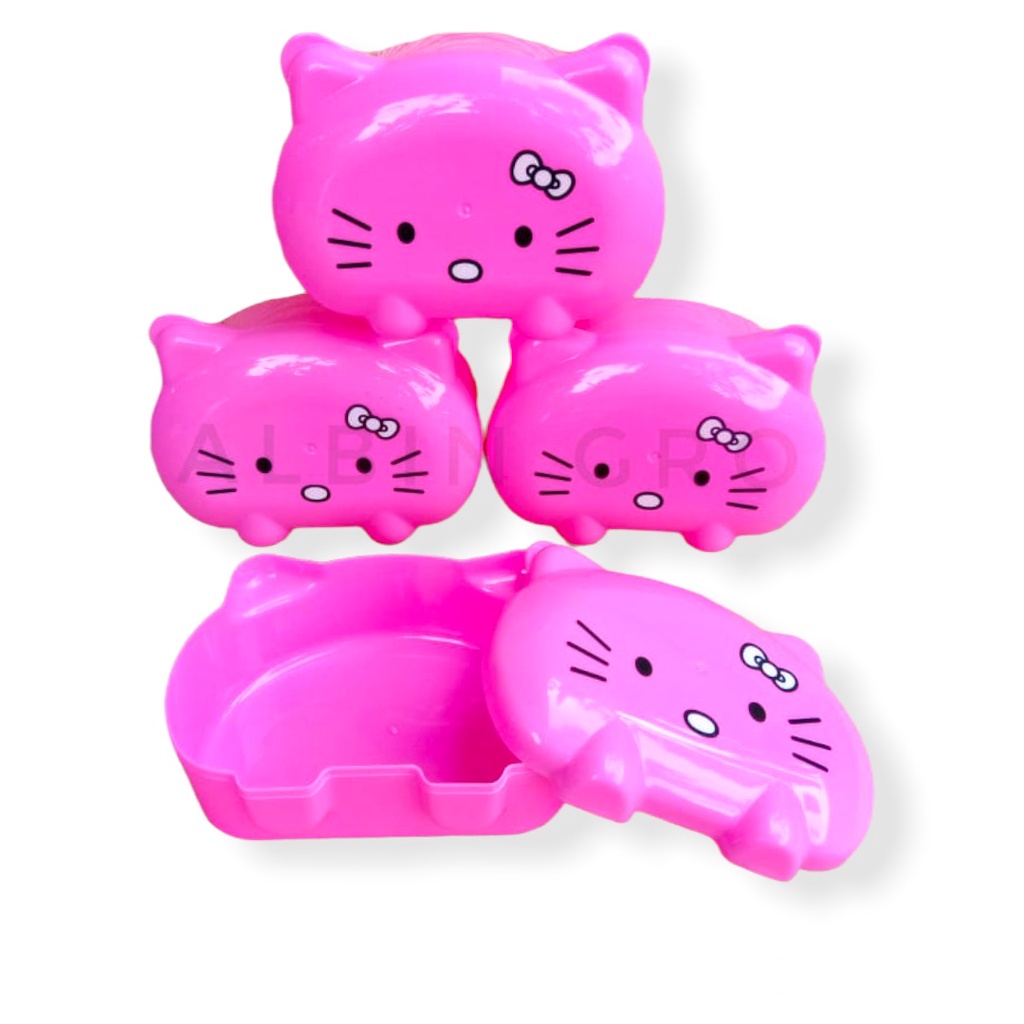 Lunch box hello kitty / tempat bekal pink / tempat bekal anak terbaru / tempat peyimpanan makanan termurah