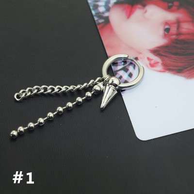 [Bayar Di Tempat]1 pcs KPOP BTS SUGA bt21 Hip Hop Punk Earring Jewelry Stud Stud earring