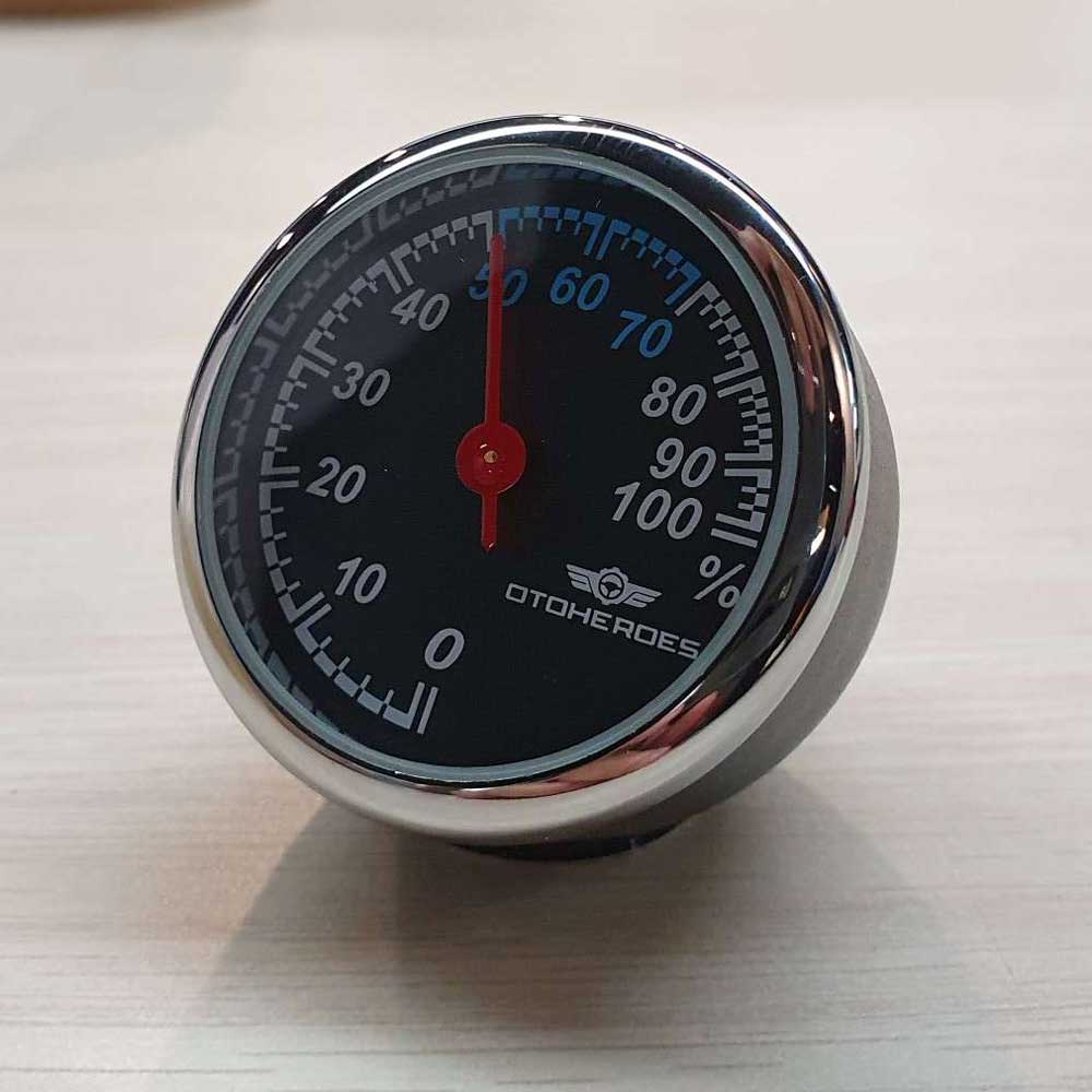 Dekorasi Mobil Hygrometer Termometer Jam Mini Otomotif Decoration OTOHEROES Q194