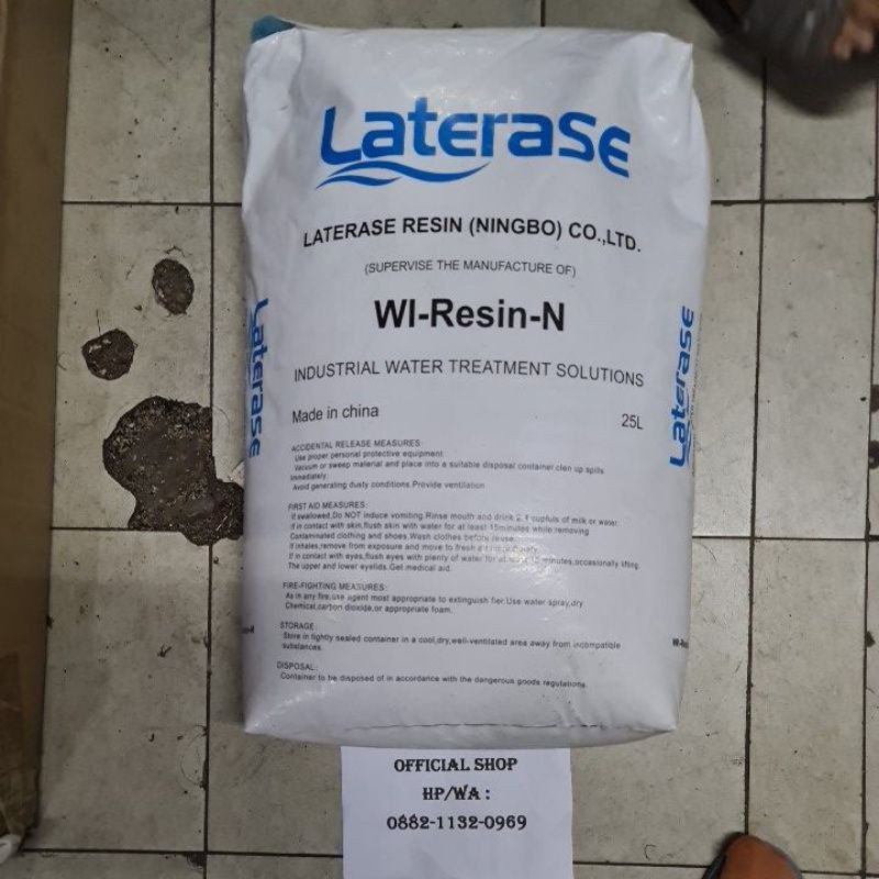 resin softener laterase buat air berkapur