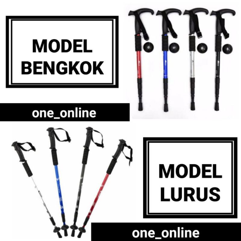 Trekking pole Antishock - Tongkat Pendaki - Tongkat Gunung - Tracking Pole - Treking pol outdoor