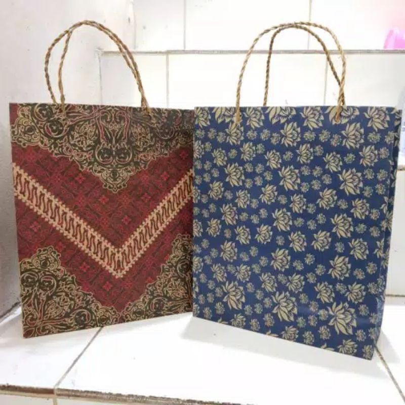 Jual Paper Bag Motif Batik Uk X X Cm Paper Bag Motif Batuk Eceran Bag Satuan Shopee