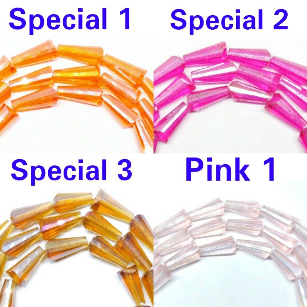 Manik / kristal lampion / tapak kuda 8mm biasa / pink / special