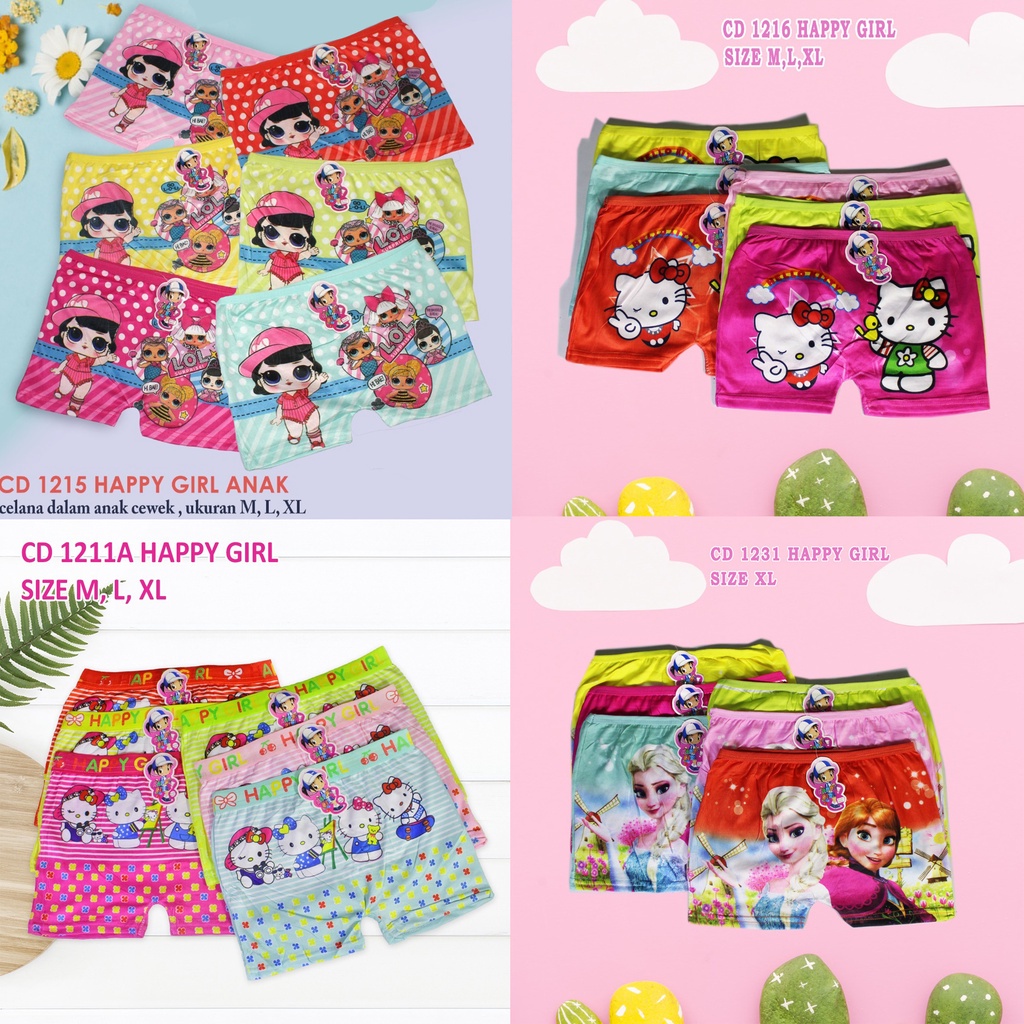 IL - BOXER ANAK PEREMPUAN MOTIF | Boxer anak perempuan/Celana dalam CD celana dalam anak perempuan katun