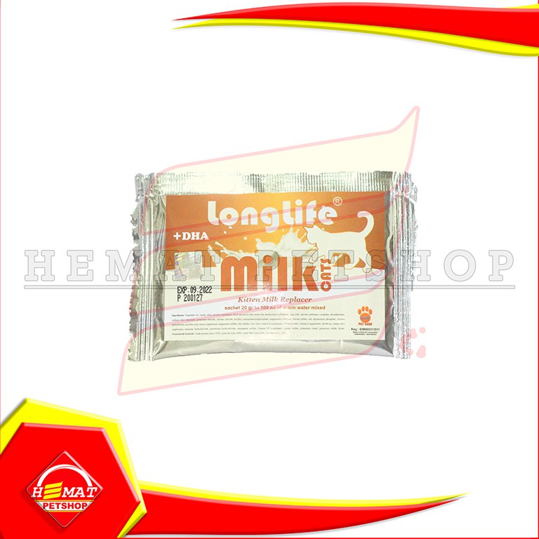 Susu Anjing / Longlife Dog Milk Kitten &amp; Adult 20 Gram Sachet